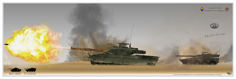 Squadron print C1 Ariete e B1 Centauro – mezzi corazzati Esercito Italiano in azione