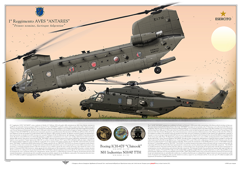 Squadron print CH-47F Chinook e NH-90 TTH – formazione elicotteri AVES