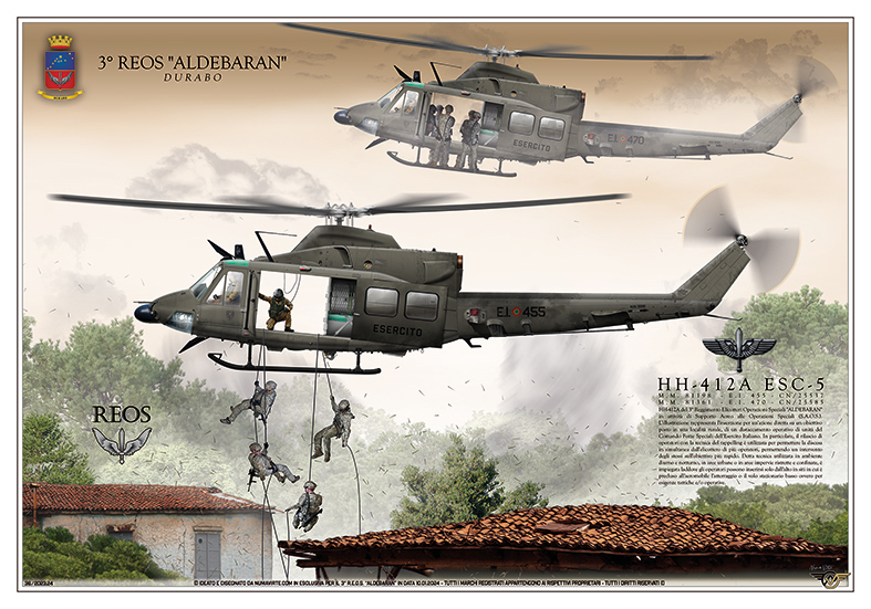Squadron print HH-412A 3° REOS Aldebaran – inserzione rappeling forze speciali