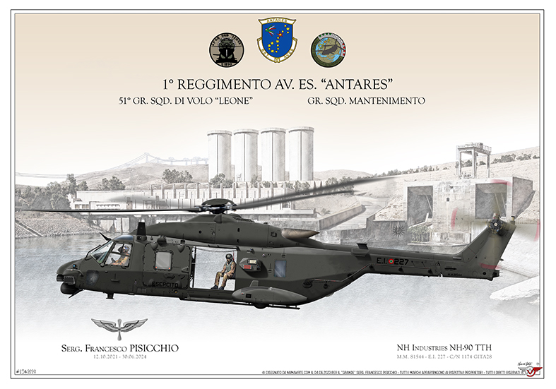 Squadron print UH-90A - 1° Reggimento AVES "ANTARES", elicottero multiruolo moderno