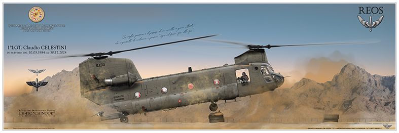 Squadron print CH-47C Chinook – omaggio storico alla carriera operativa nell'AVES