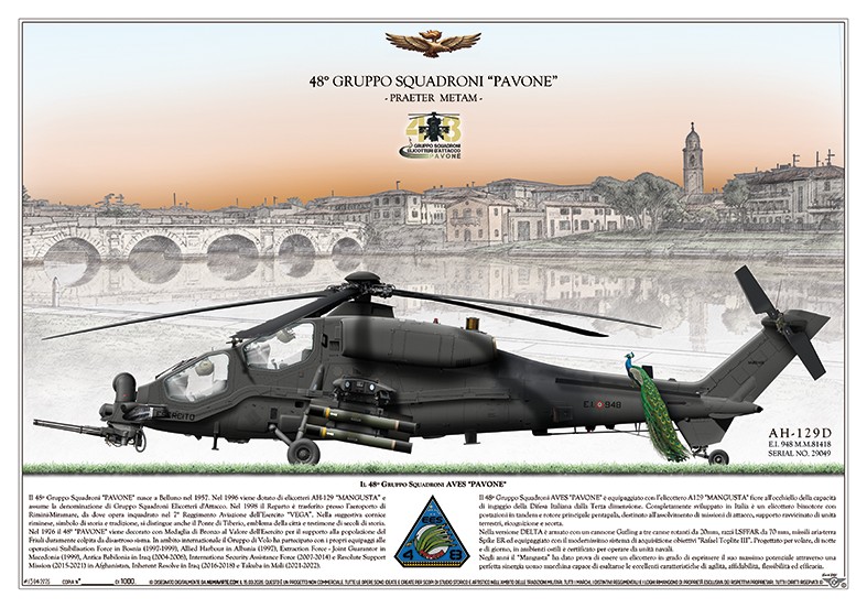 Squadron print AH-129D Mangusta – 48° Gruppo Squadroni Pavone, Ponte di Tiberio Rimini