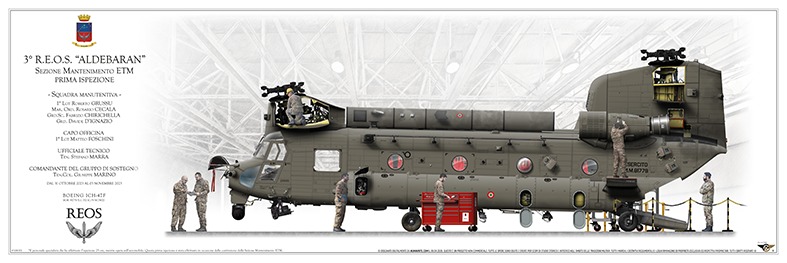 Squadron print CH-47F manutenzione 25 ore – tecnici specialisti 3° REOS Aldebaran